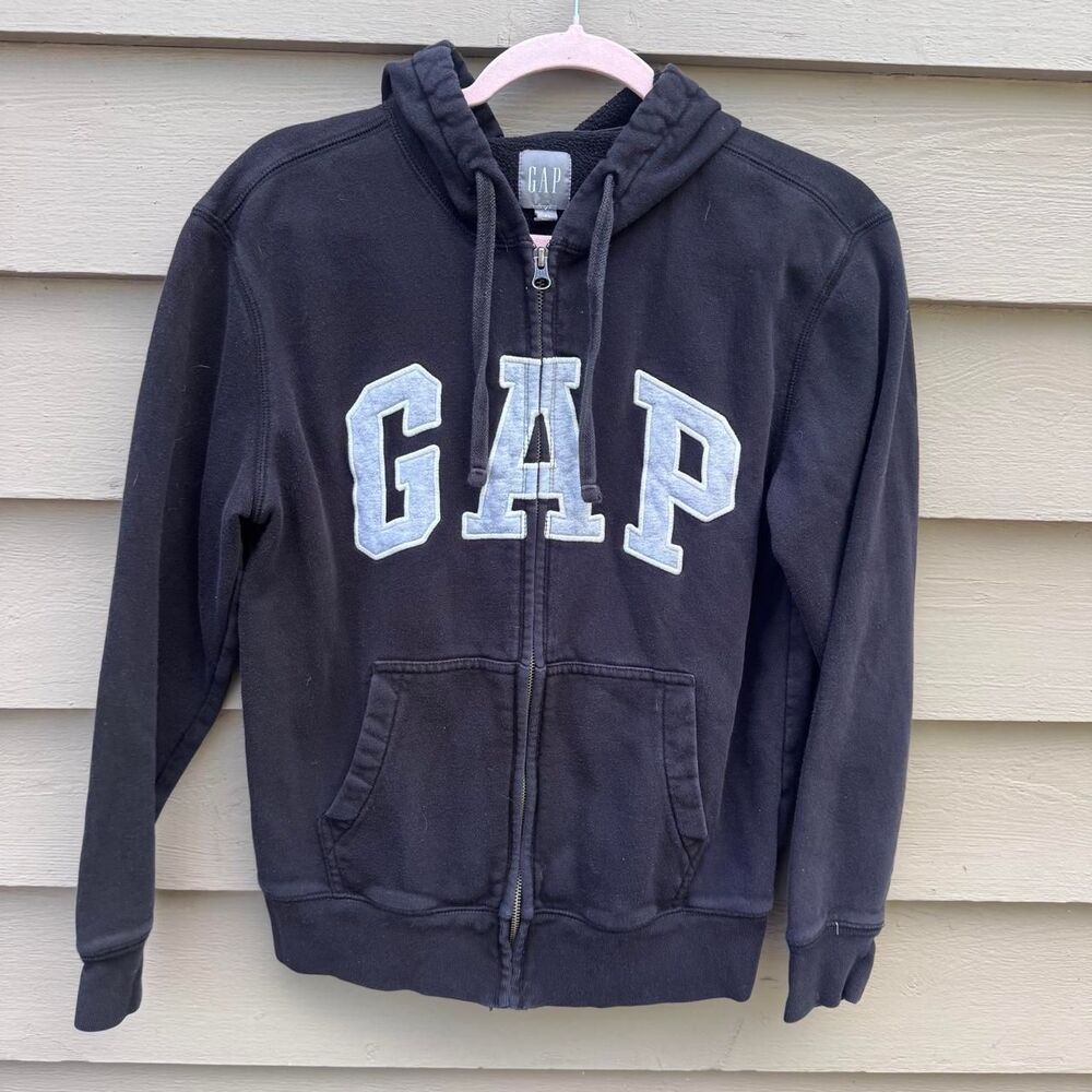 Gap Women's Black and Navy Hoodie